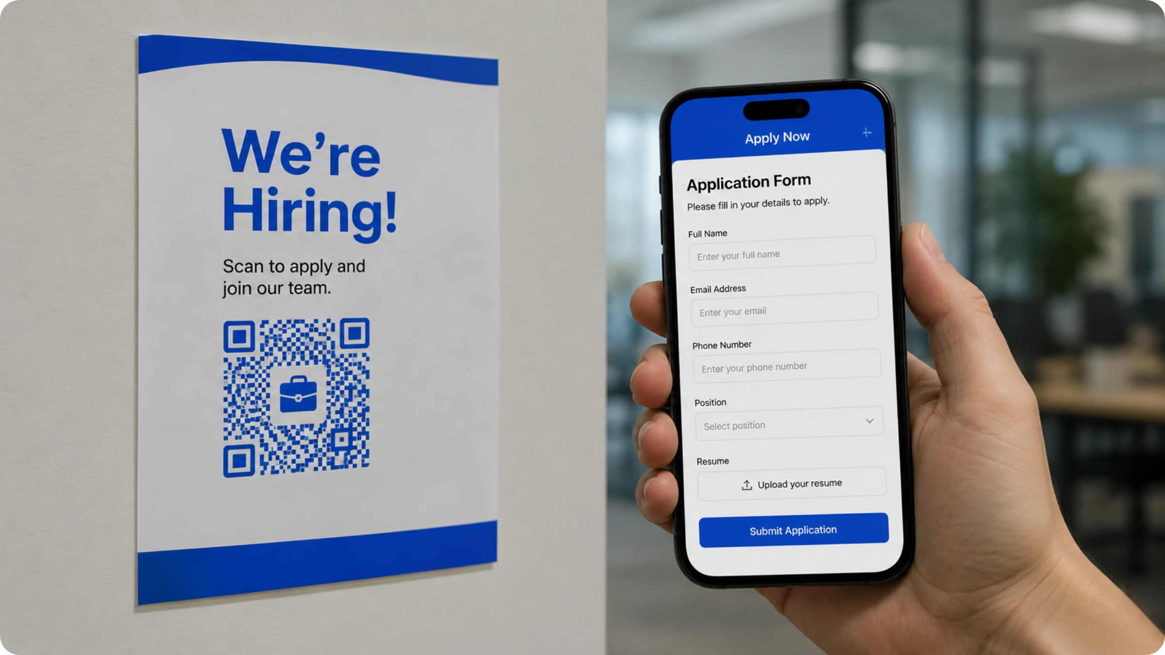 email QR Code for job applications