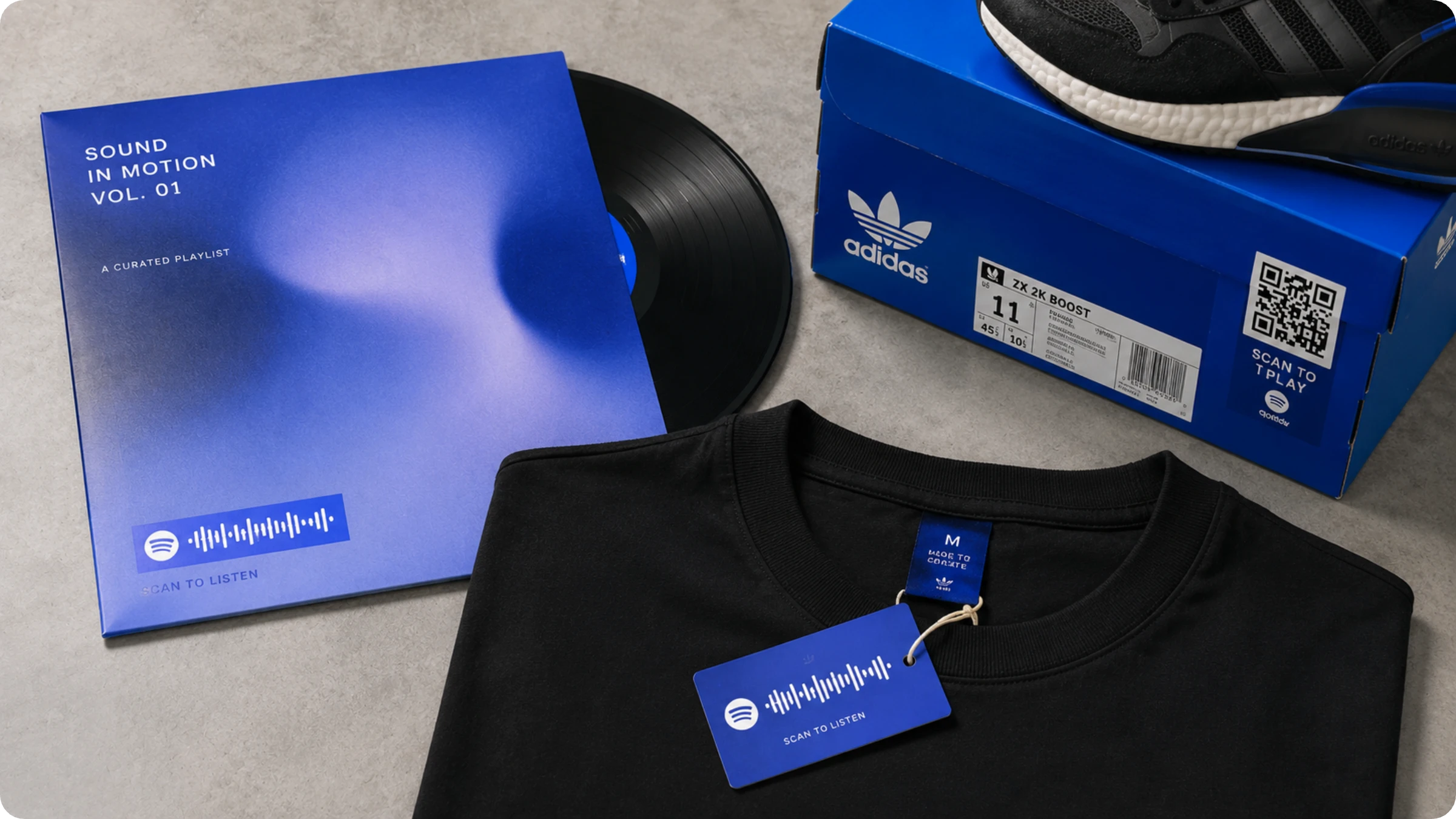 merchandise with Spotify QR Code