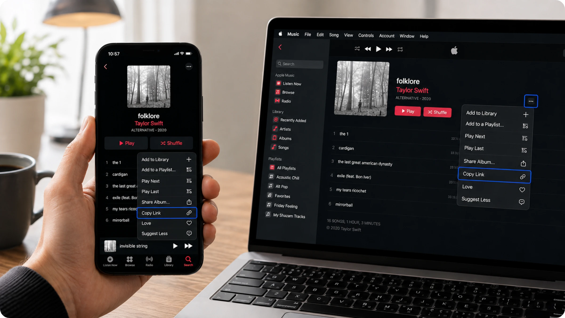 get the Apple music QR Code
