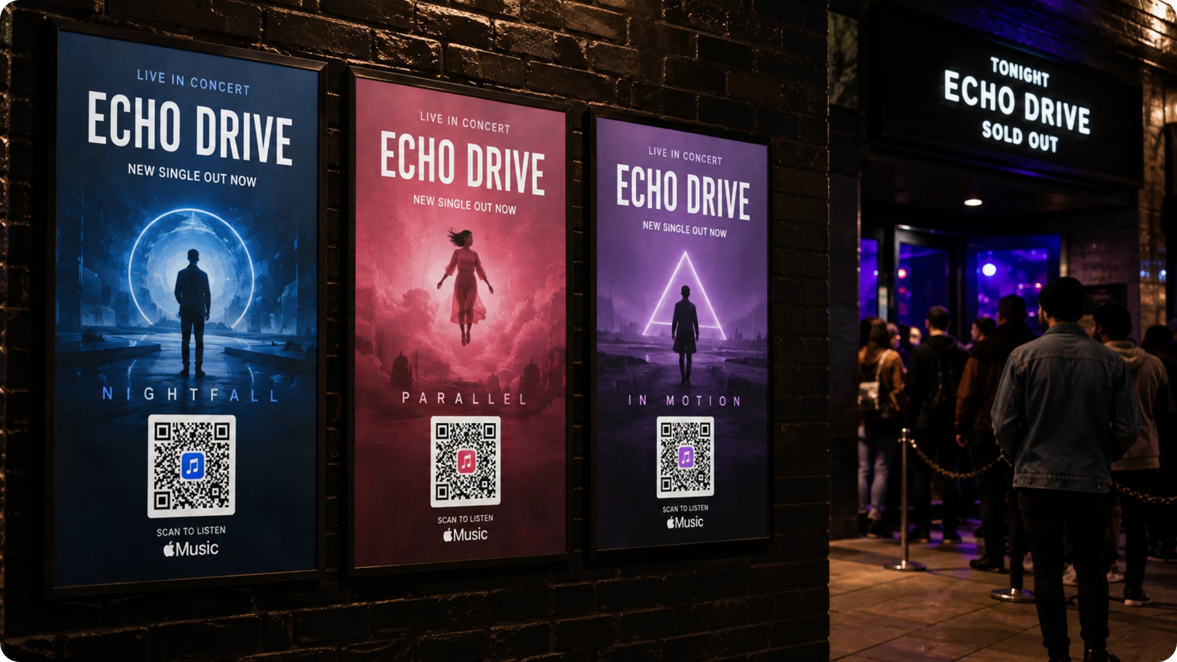 concert promotion with Apple music QR Code