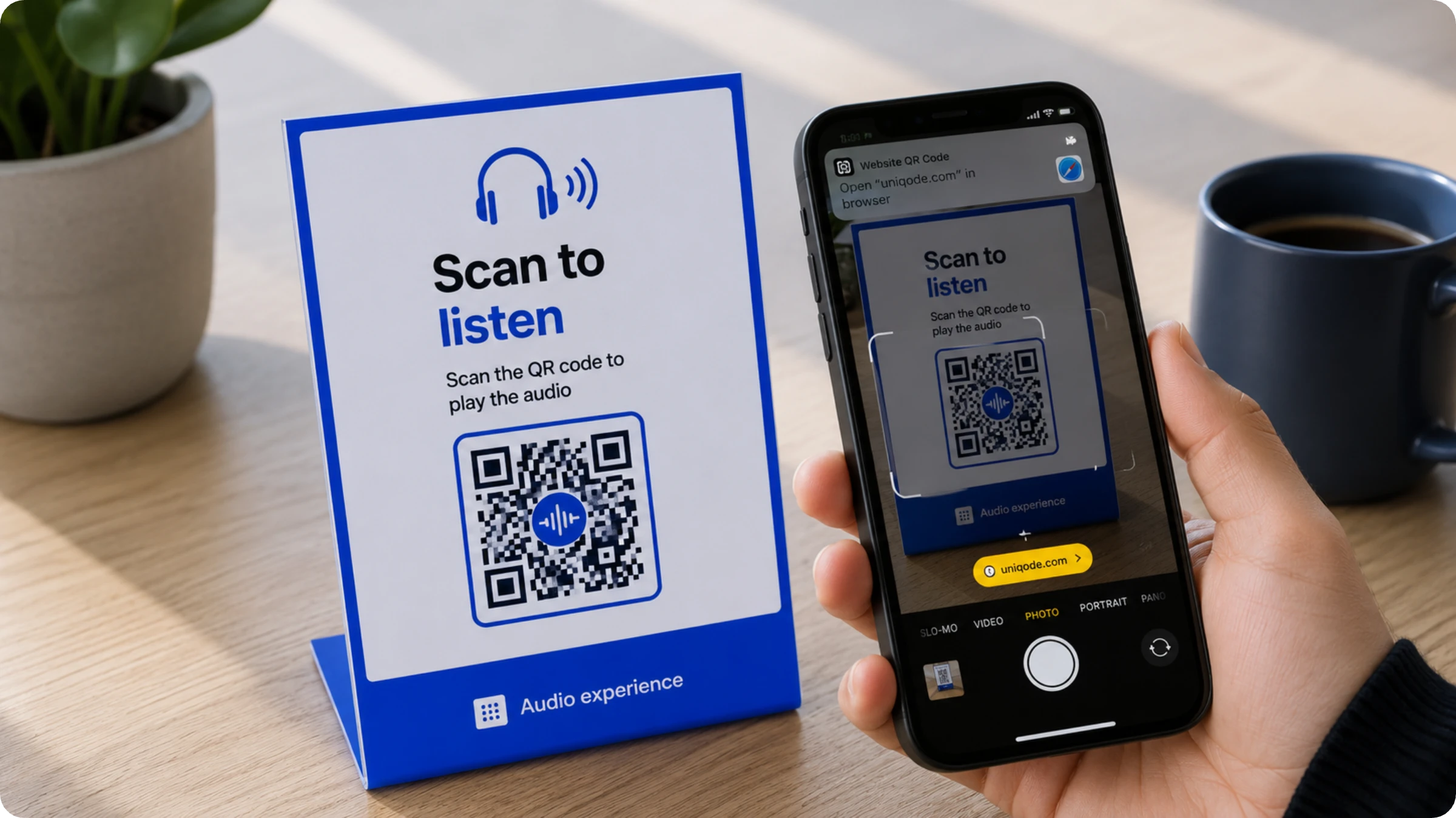 what is an audio QR Code