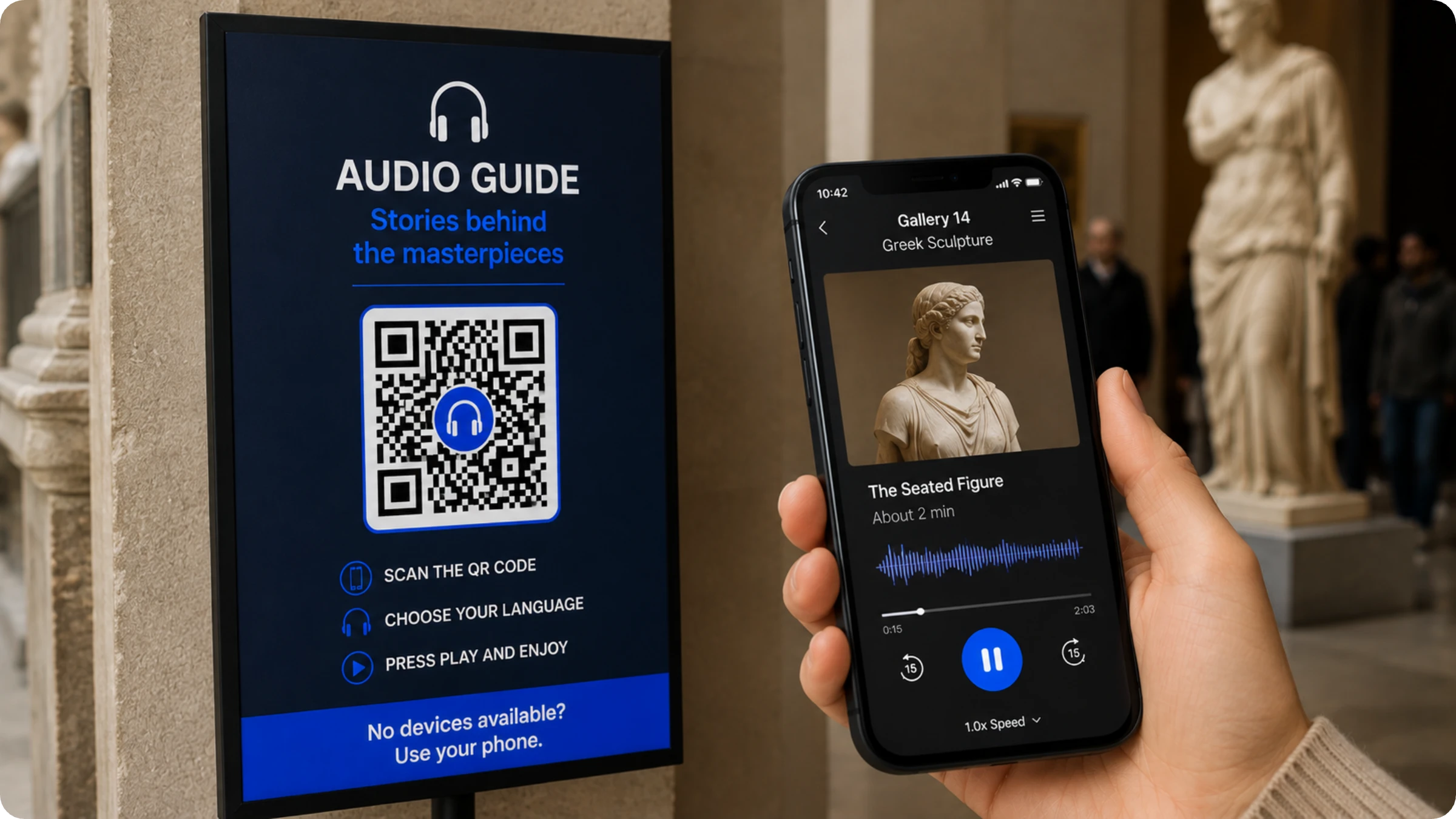 museum audio QR Code guide