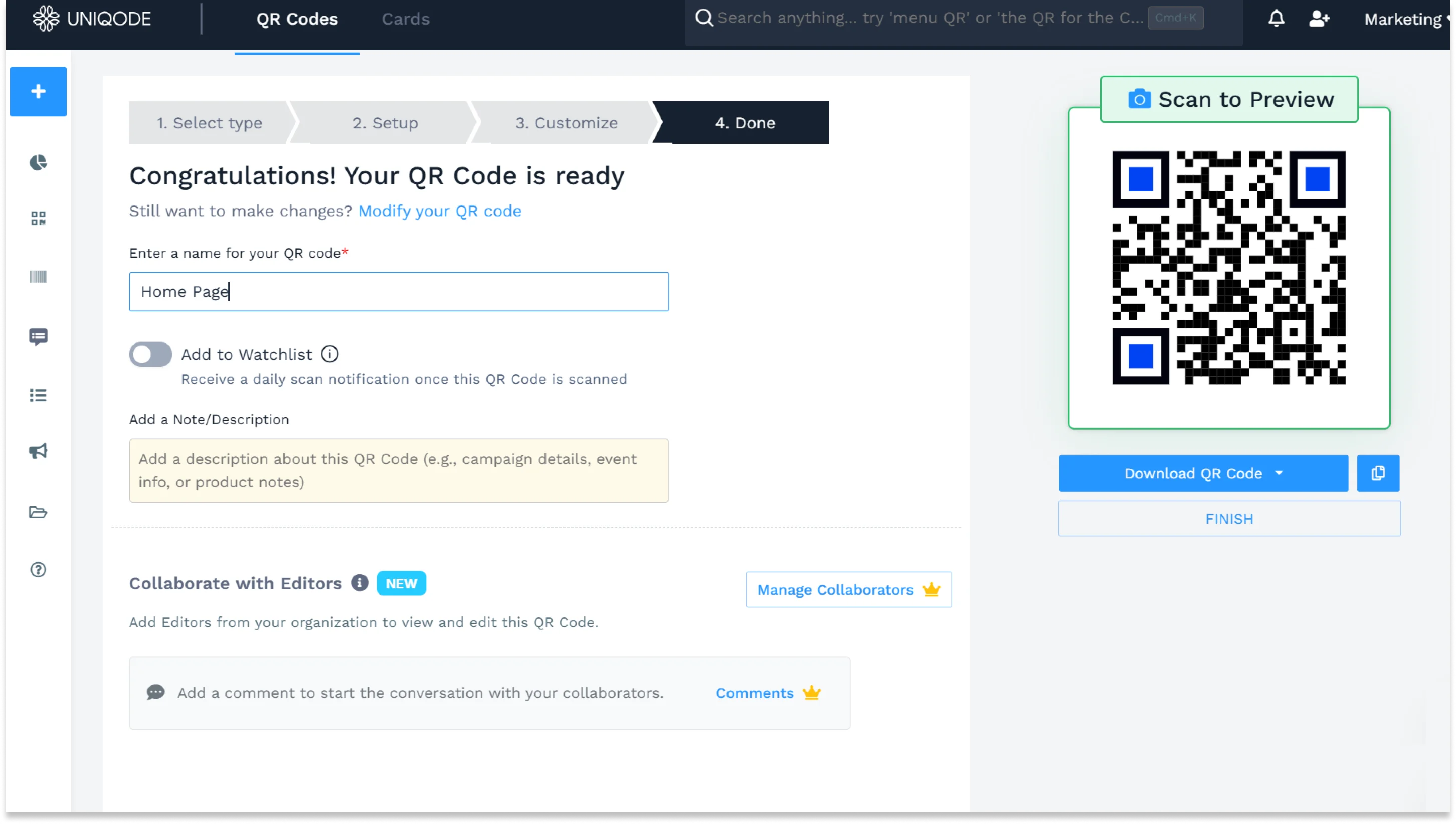 download location QR Code