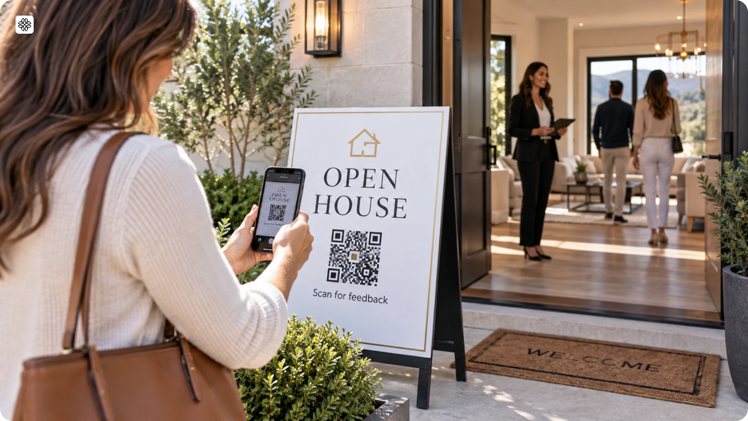 QR Code at an open house event