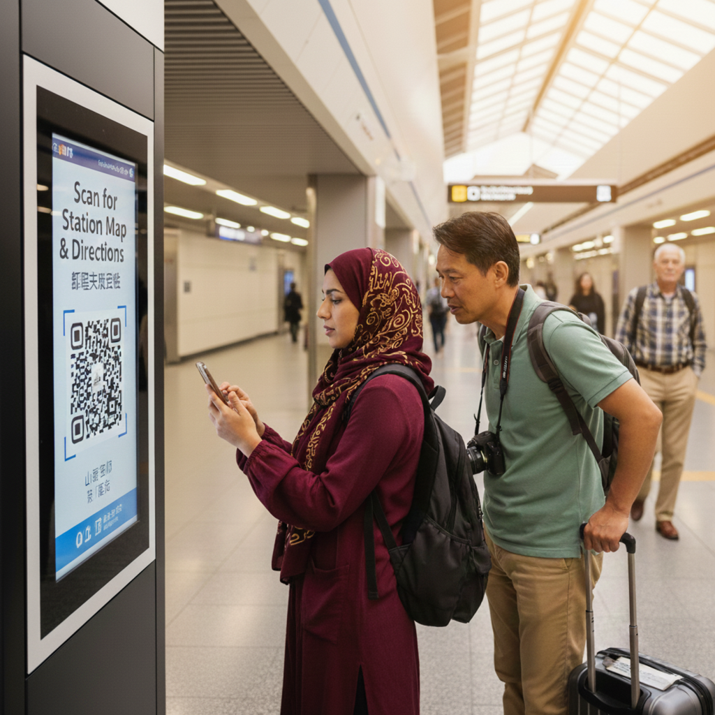 Multilingual and accessible support by QR Code