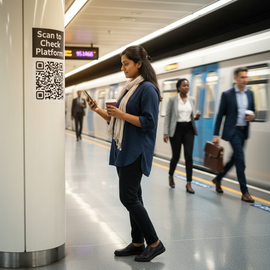 Real-time movement guidance with QR Codes