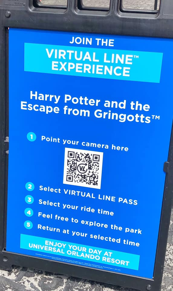 QR Codes at Universal Orlando Resort