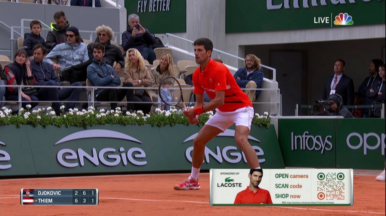 Lacoste executed a QR Code campaign during the French Open final