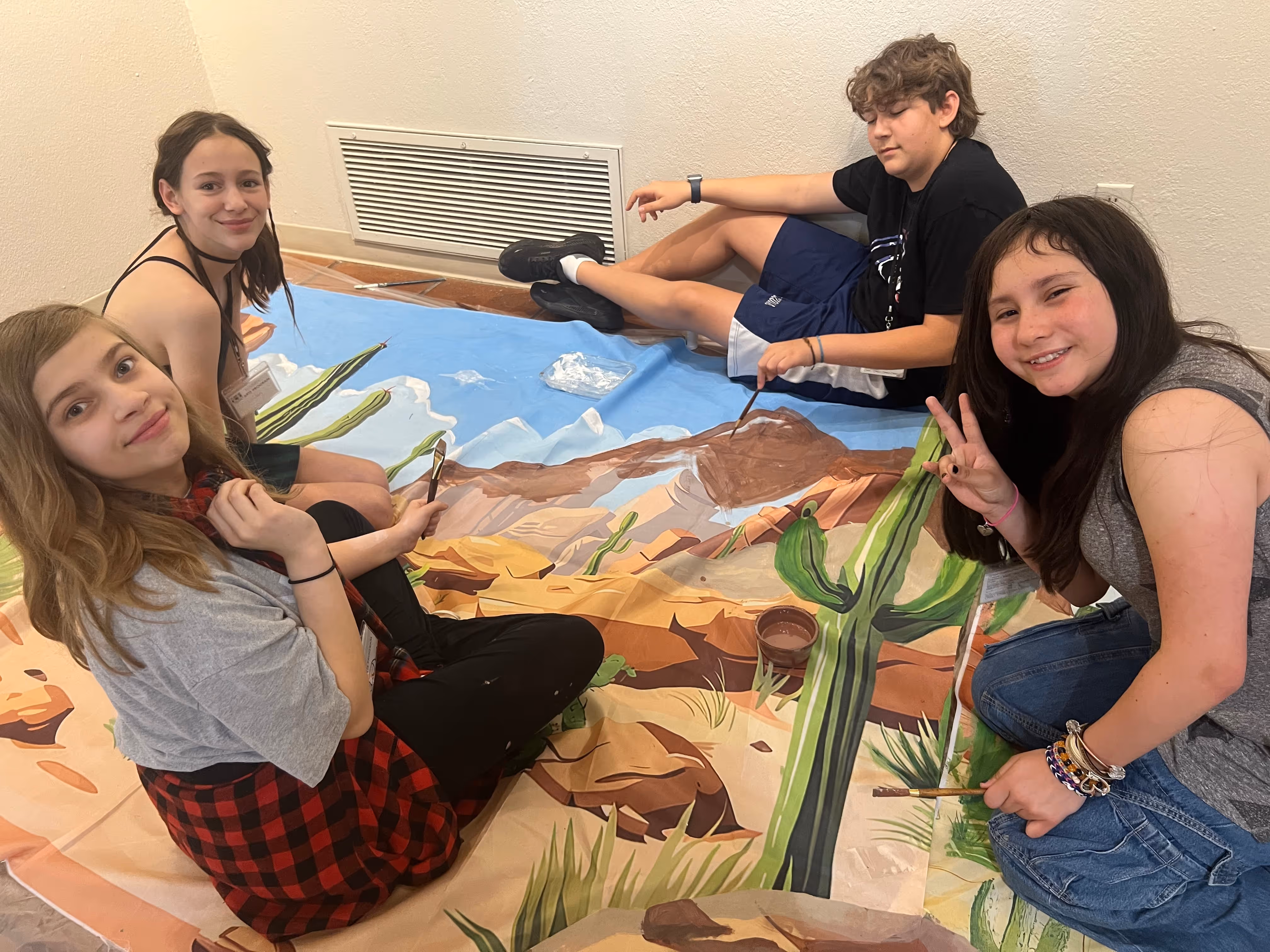 Group of students collaborating together