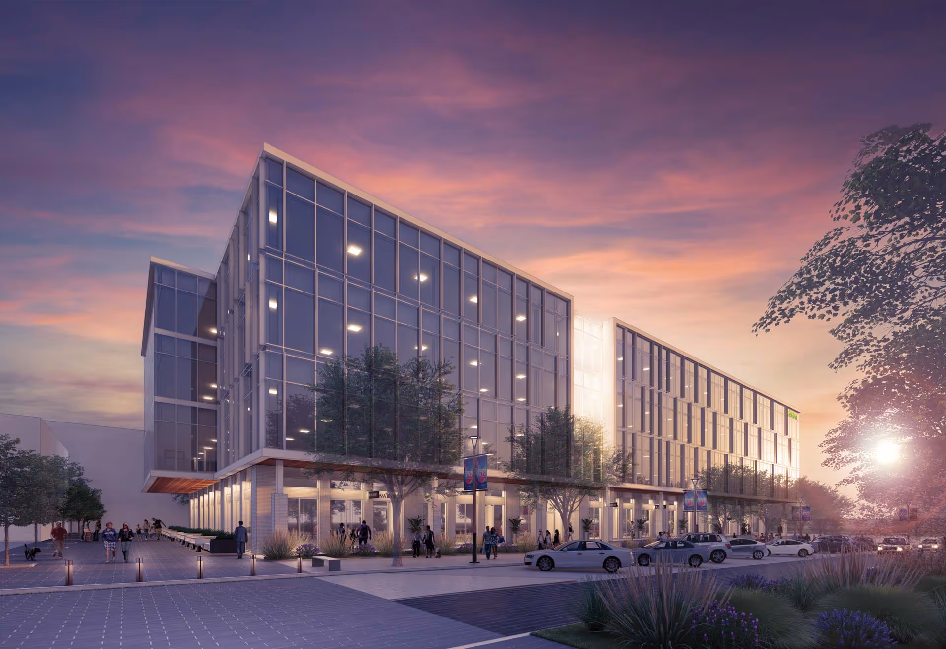 Olsson's new building will anchor The Row at Heartwood Preserve, near 144th Street and West Dodge Road in west Omaha. This view is from the southwest. 