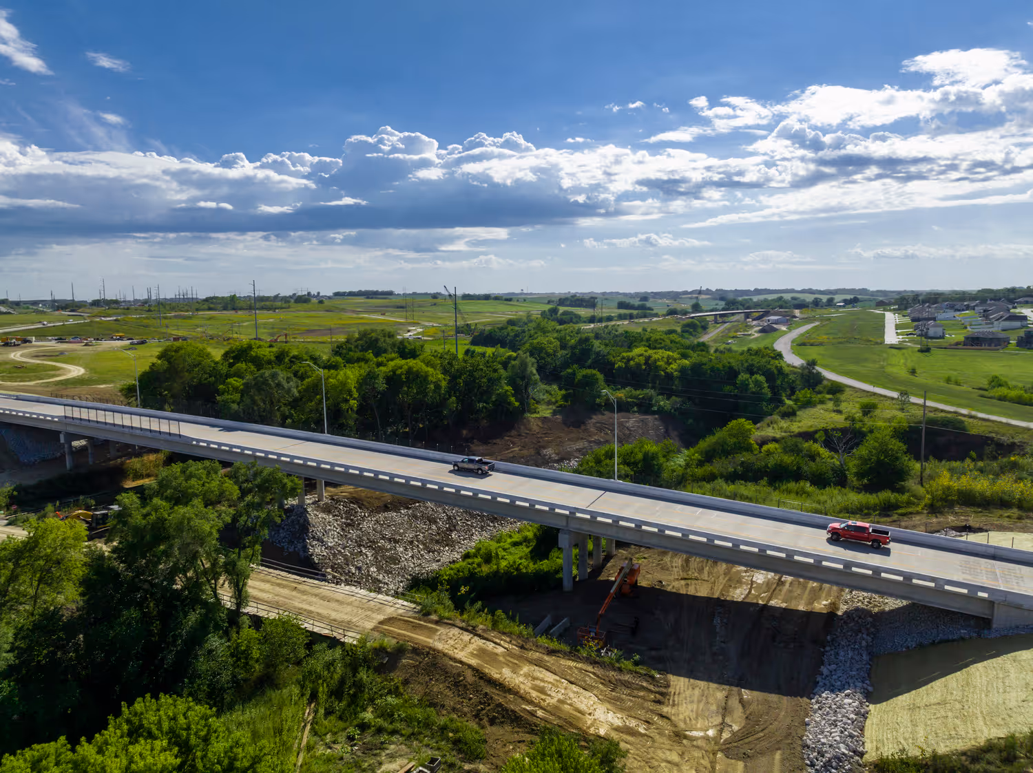 A new overpass in Sarpy County, Nebraska.