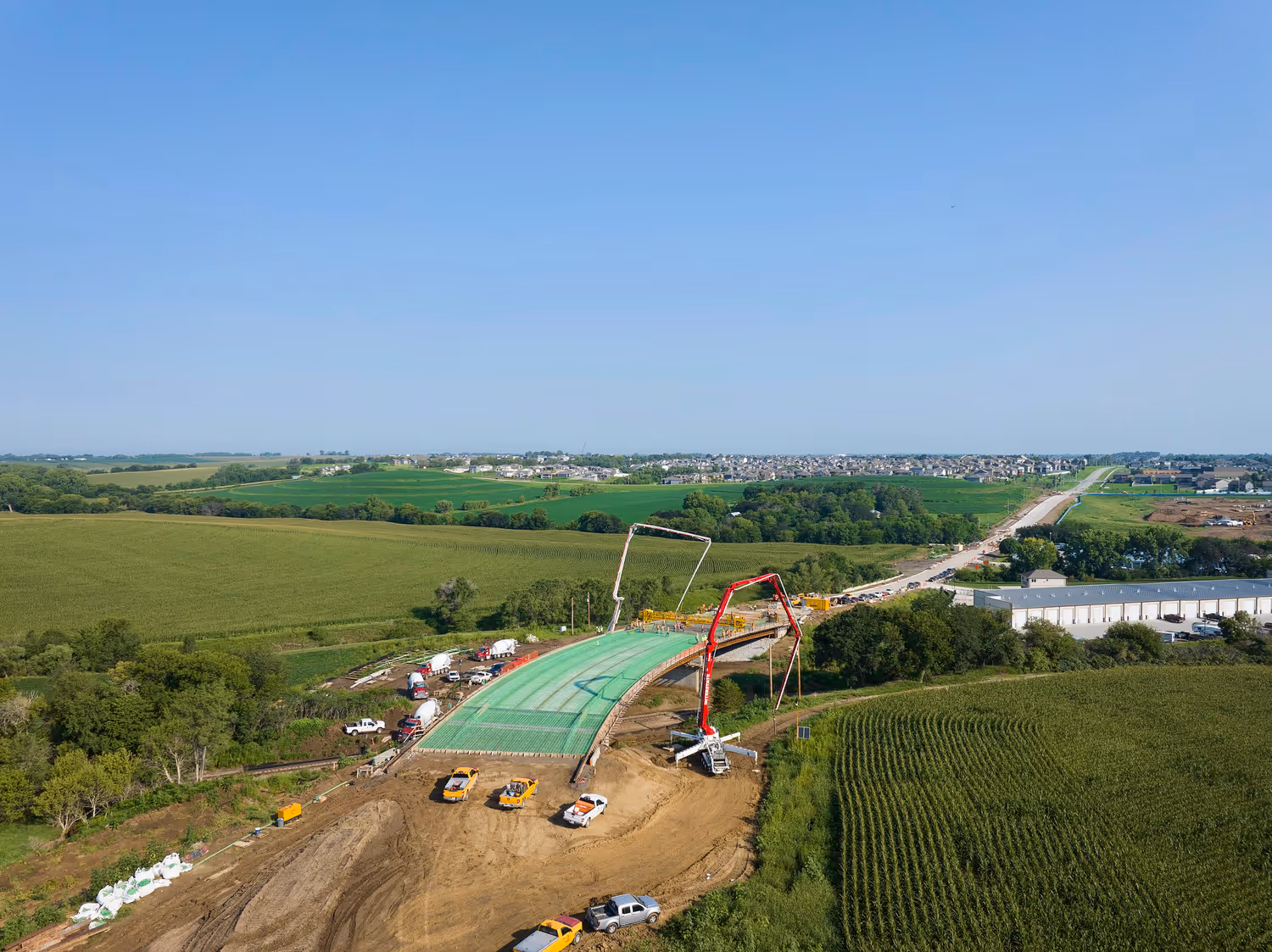 Constructing a new road for the CONNECTSarpy - West Sarpy Program.