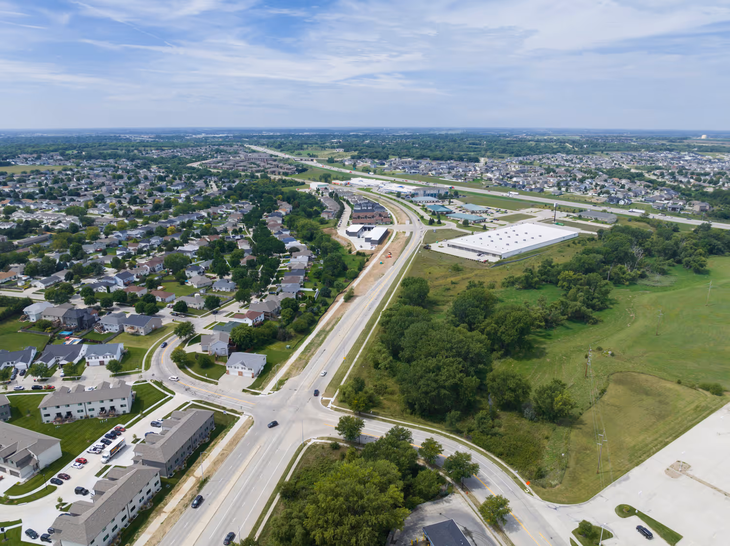 Intersection in Lincoln, Nebraska.
