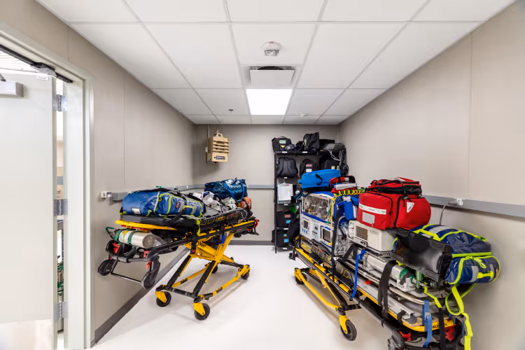 The facility includes storage space for emergency response equipment 