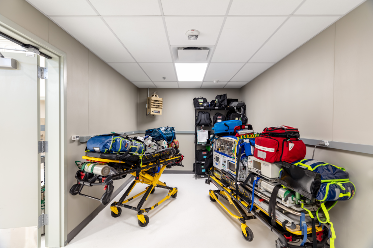 The facility includes storage space for emergency response equipment 