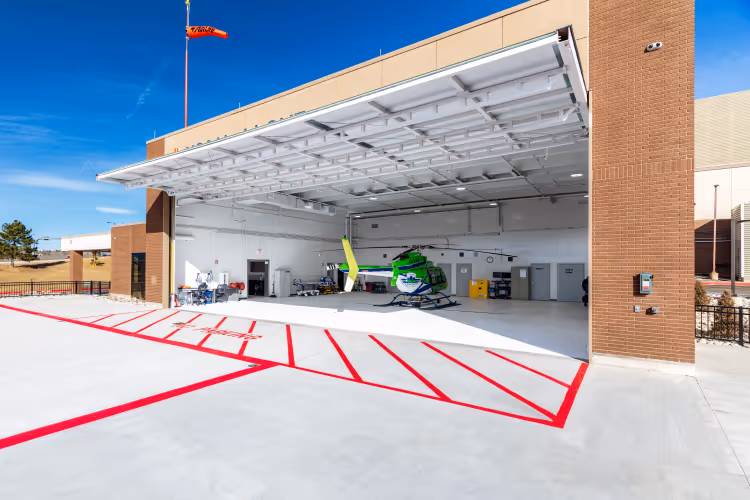  Rerouting of a water utility line beneath the helipad was accomplished with minimal disruption to the hospital.
