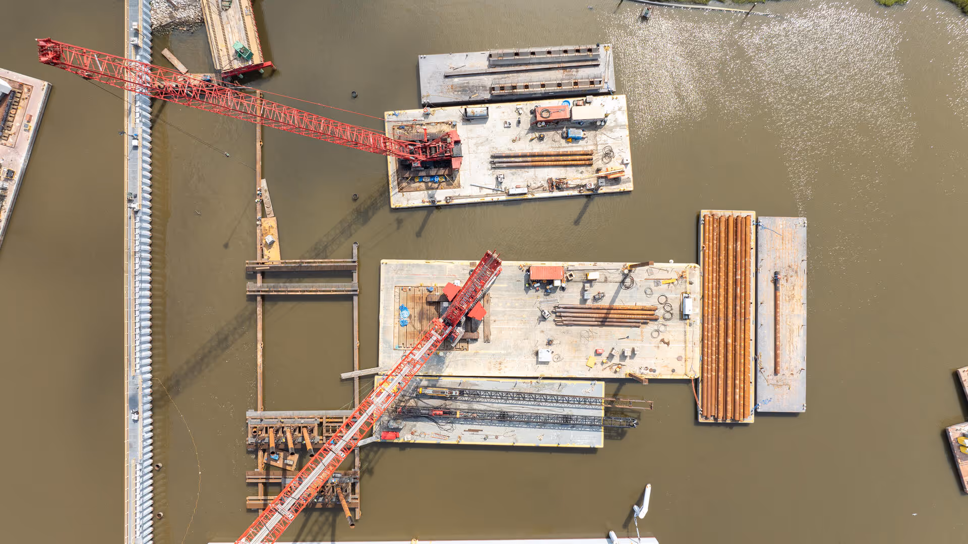 This effort is part of the Morganza to the Gulf of America, Louisiana (MTG) project, which is a 98-mile system of earthen levees, floodgates, and water control structures across Louisiana’s Terrebonne Bay.