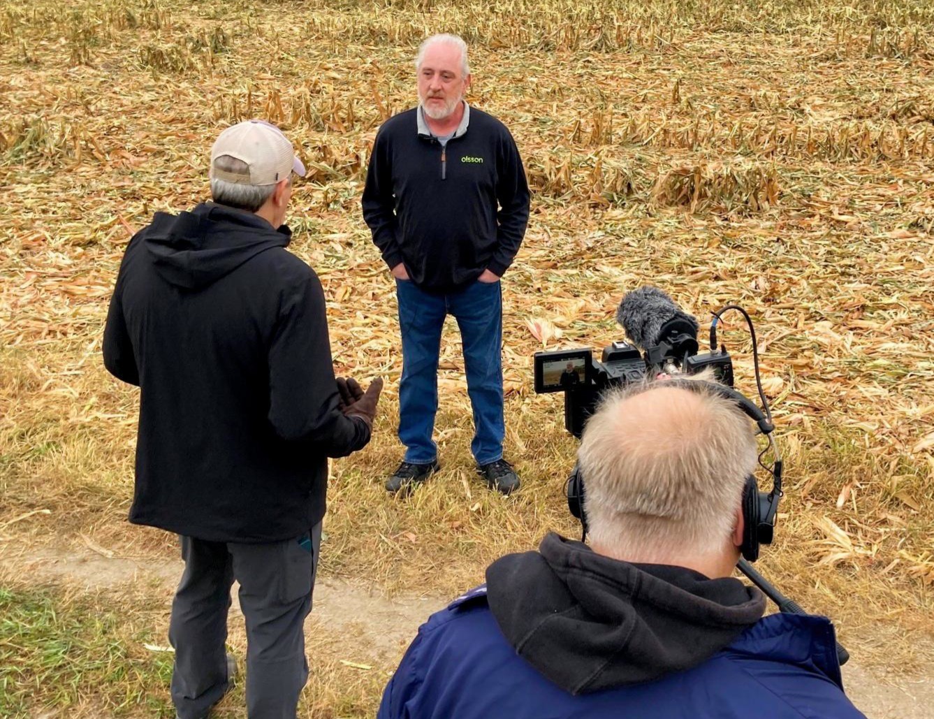 Olsson's Jim Schneider describes the importance of measuring evapotranspiration for an NBC News Channel story.
