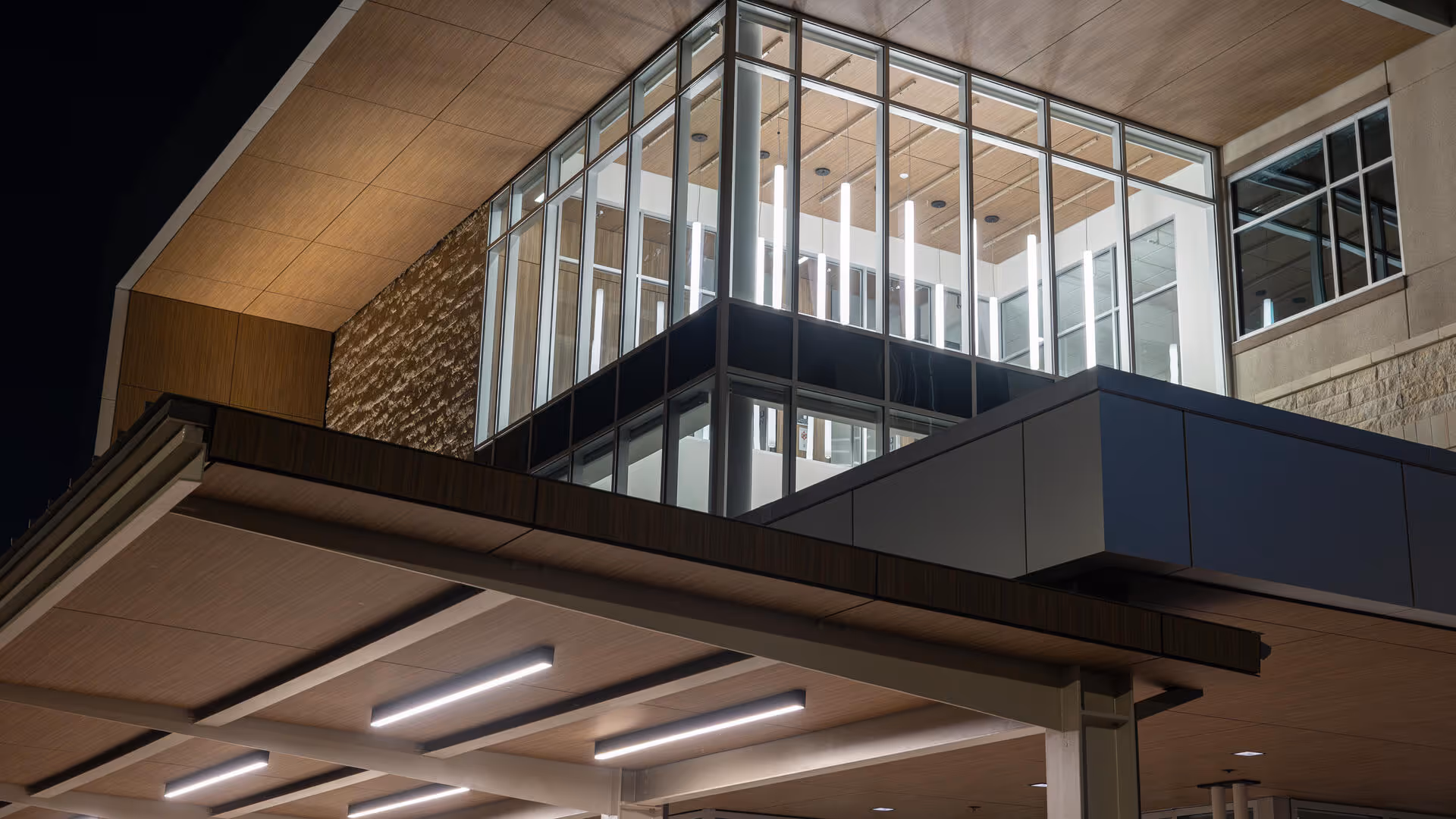 Our work on the clinic and medical office building included lighting design. 