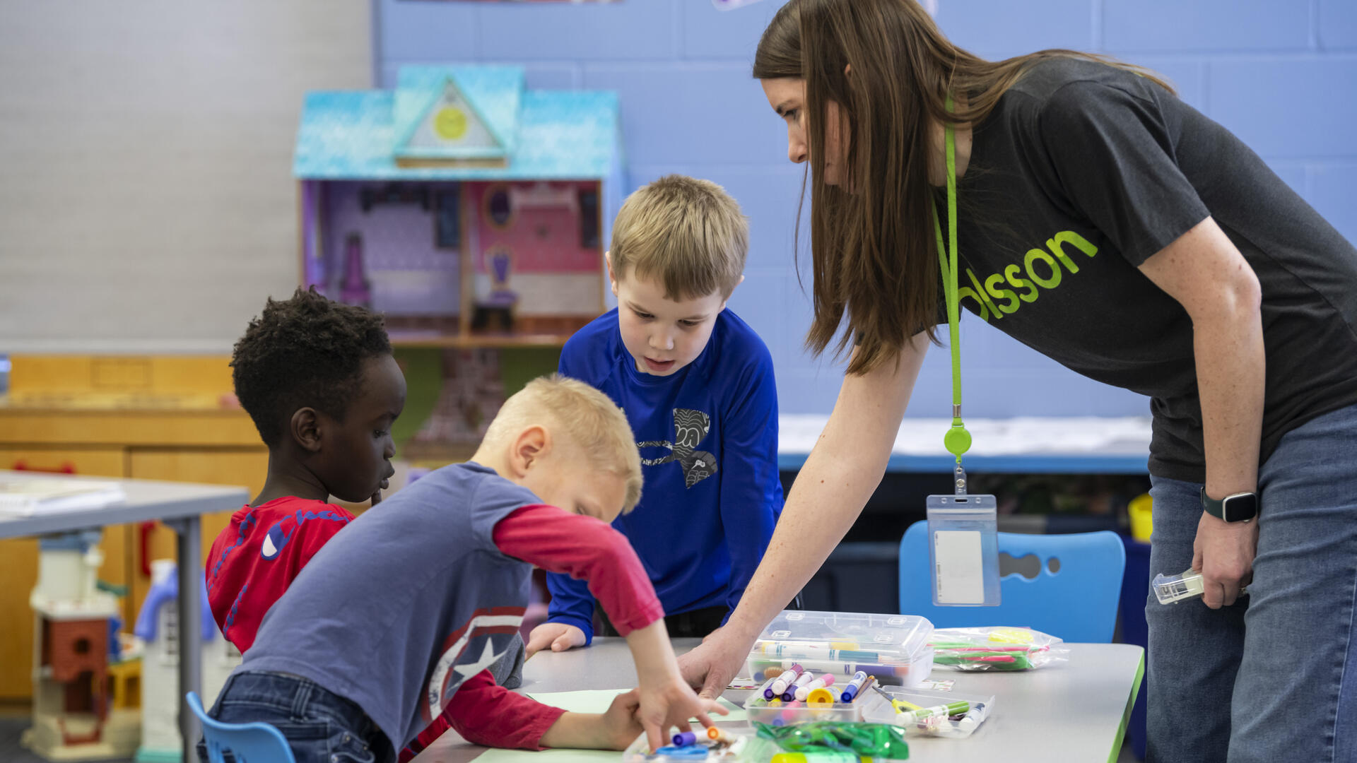 Earlier this year, employees visited classrooms to teach students about engineering in celebration of Engineers Week.