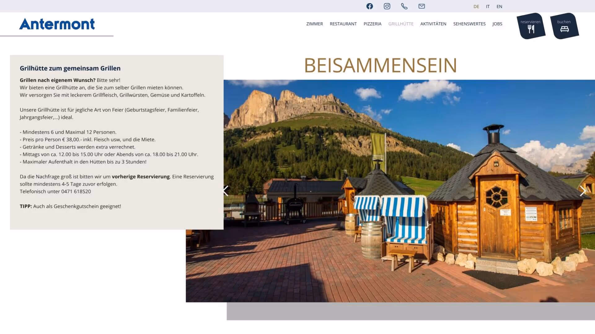 Antermont Website Screenshot