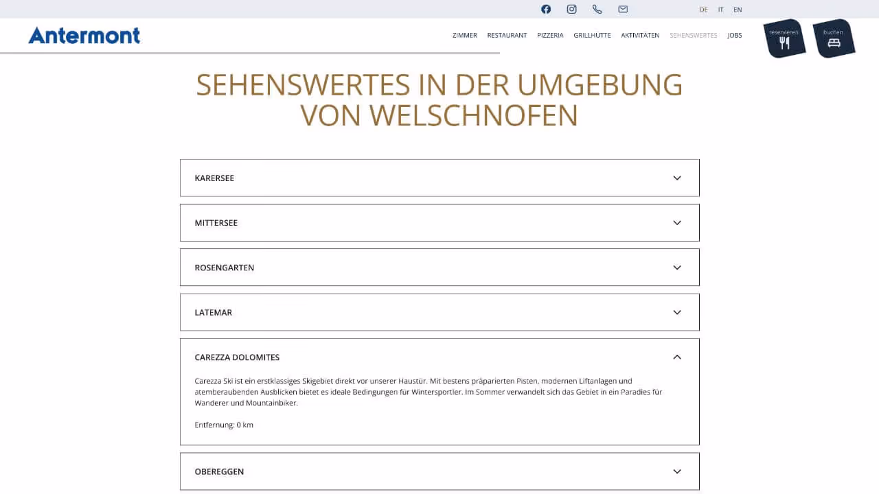 Antermont Website Screenshot