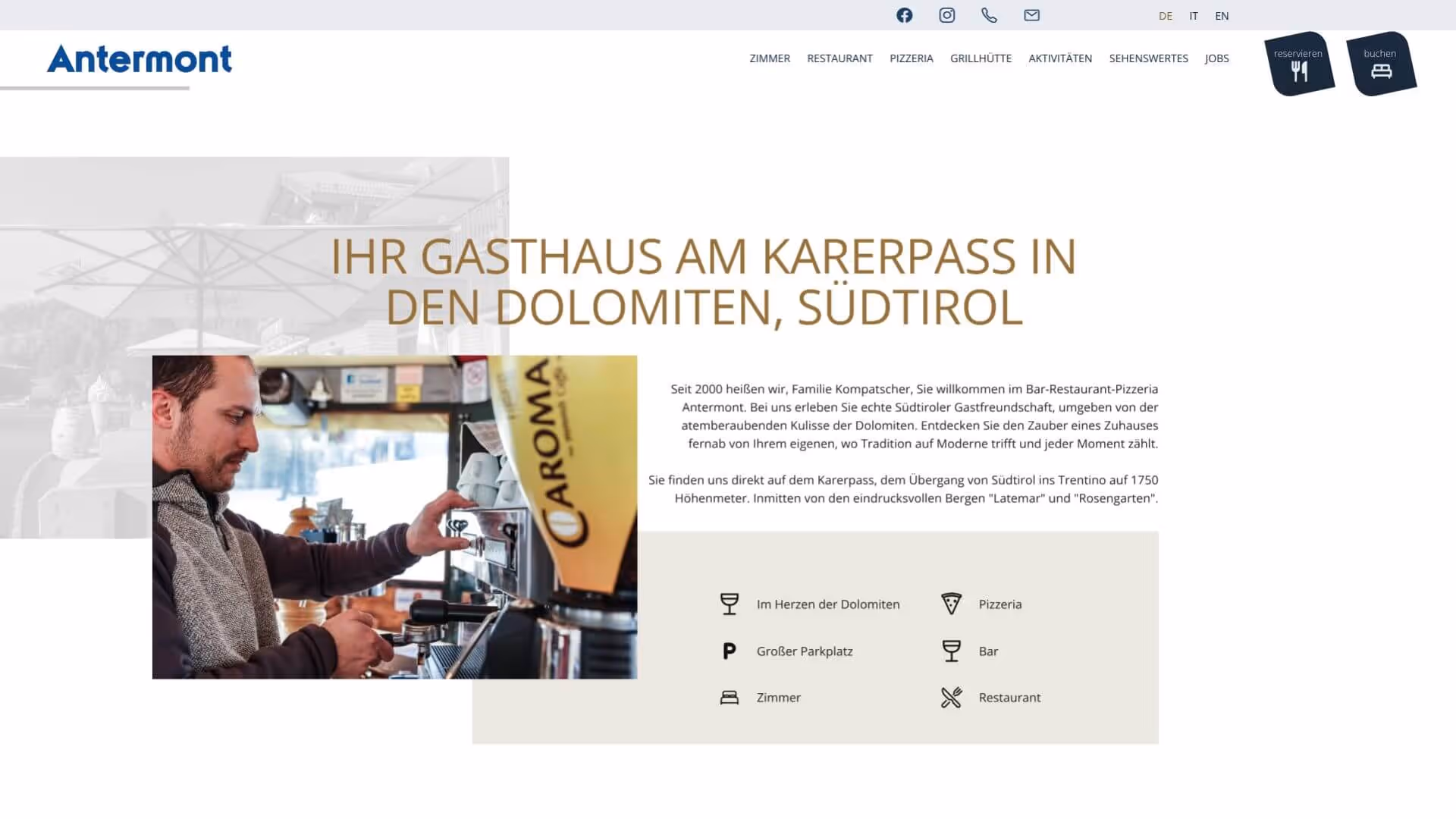 Antermont Website Screenshot