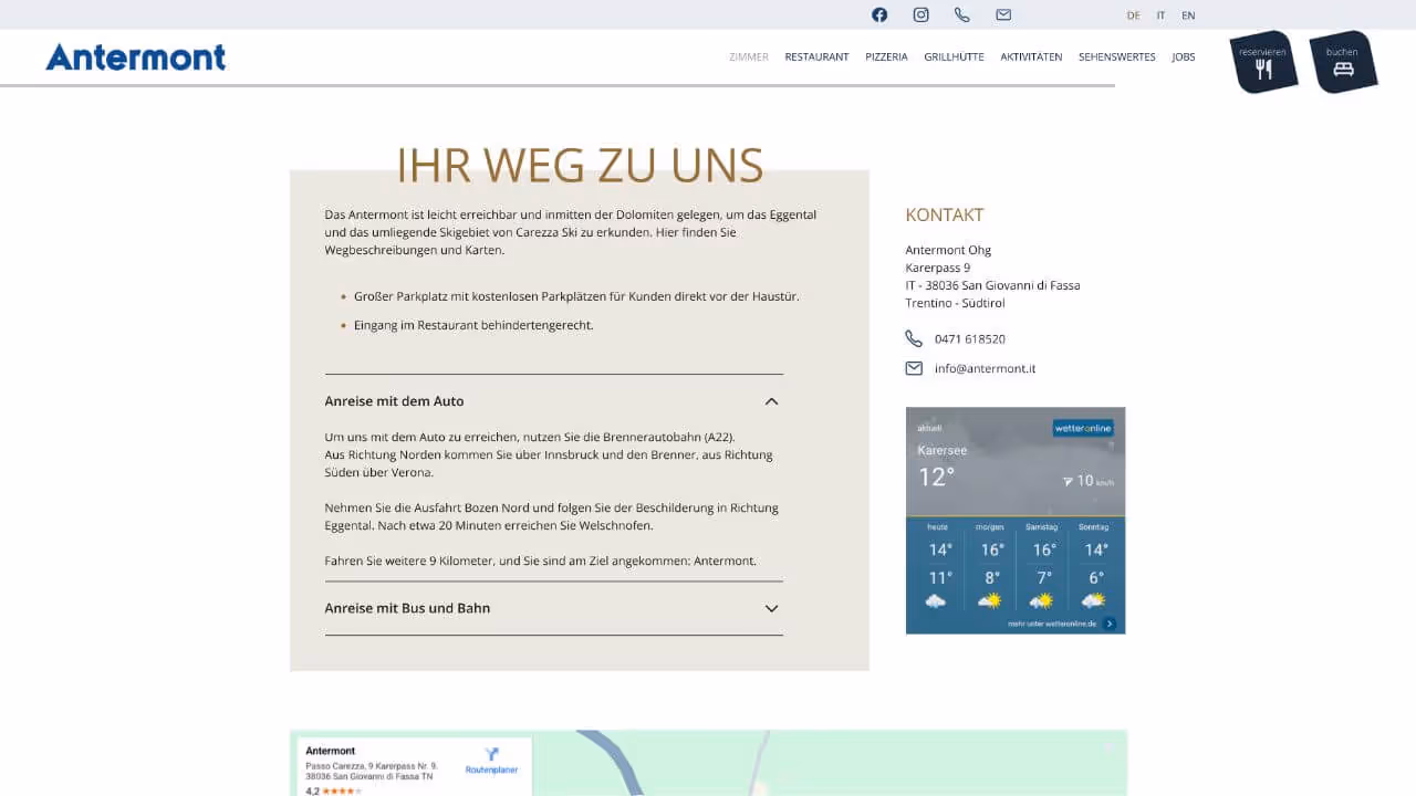 Antermont Website Screenshot