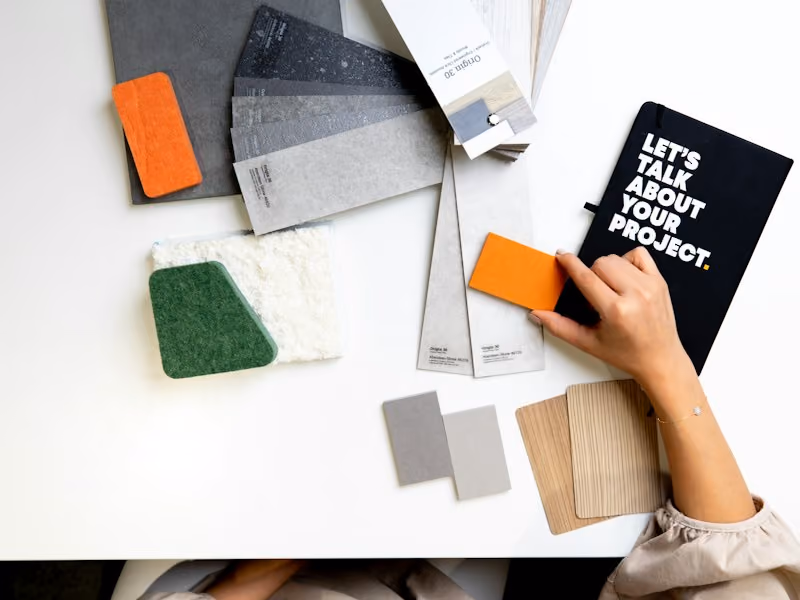 Farbmuster und Designmaterial