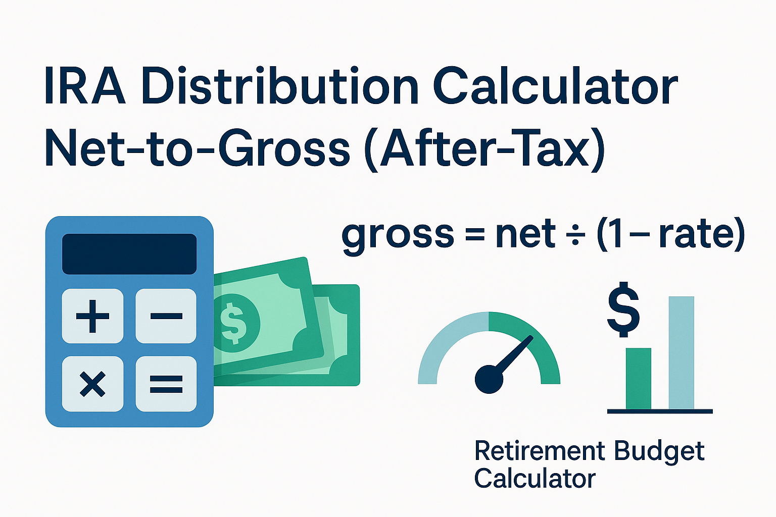 IRA Distribution Calculator: Net-to-Gross (After-Tax)