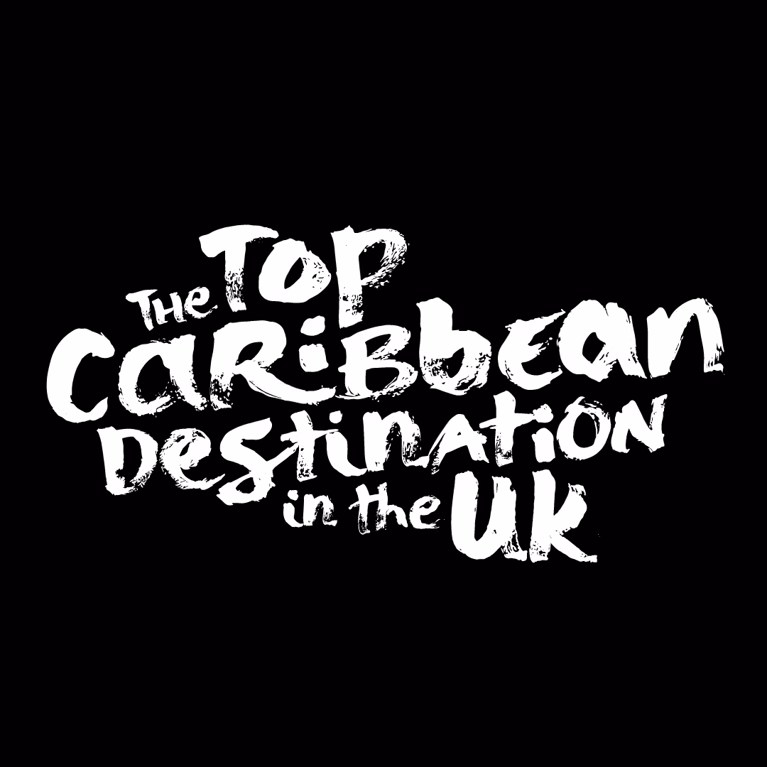 White text on black background reads: The top Caribbean destination in the UK.