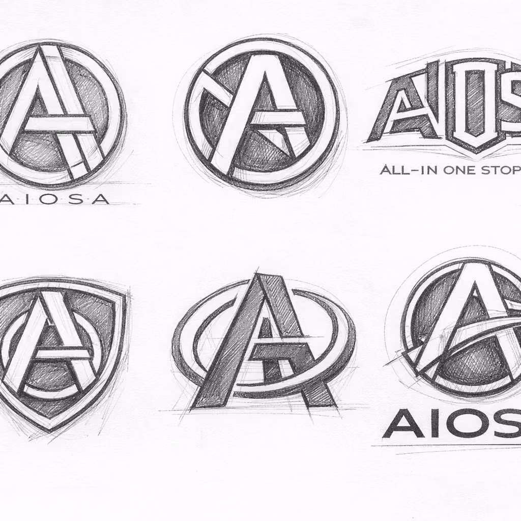 AIOSA Logo explorations