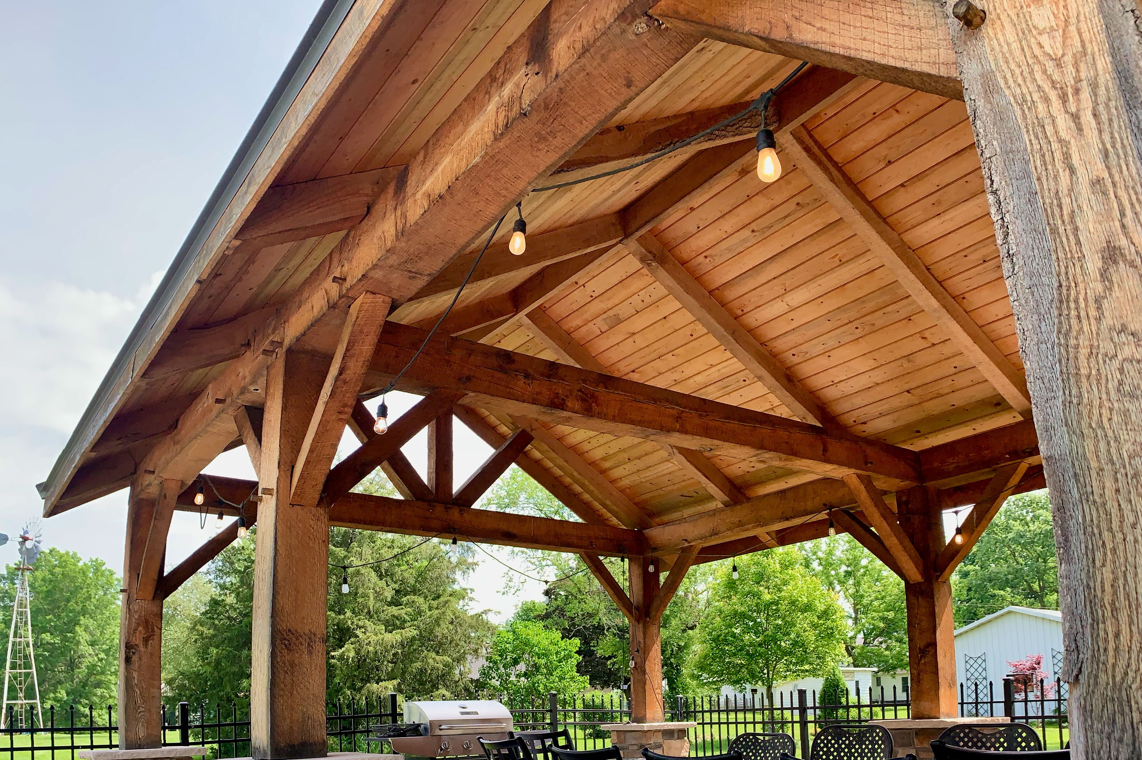 post-frame barndominium structure in Indiana