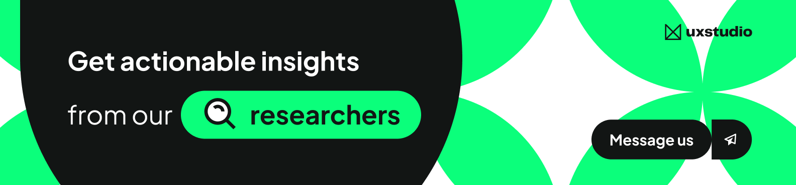 Banner saying "get actionable insights from our researchers."