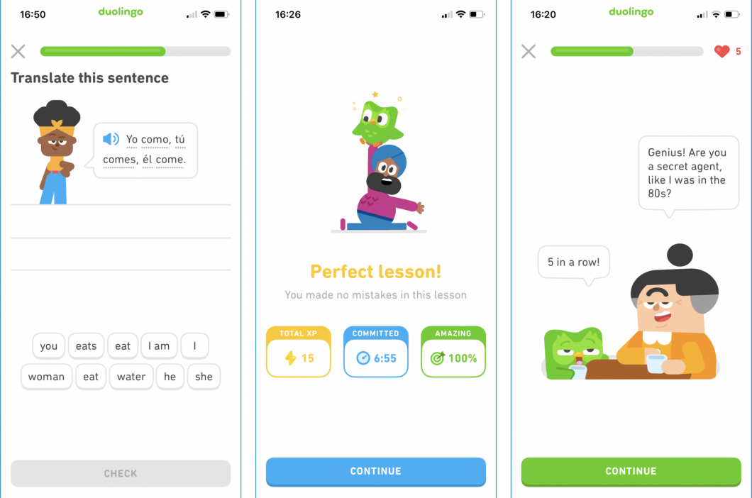 Duolingo is famous for their fun copy