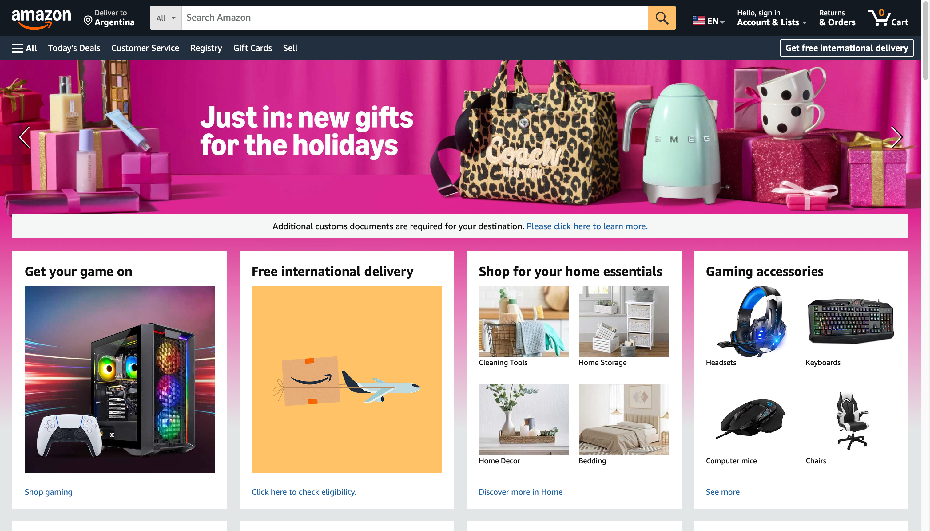 Amatzon's home page