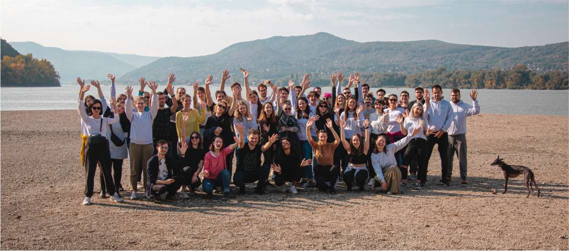 Group photo of UX studio's product designers and researchers