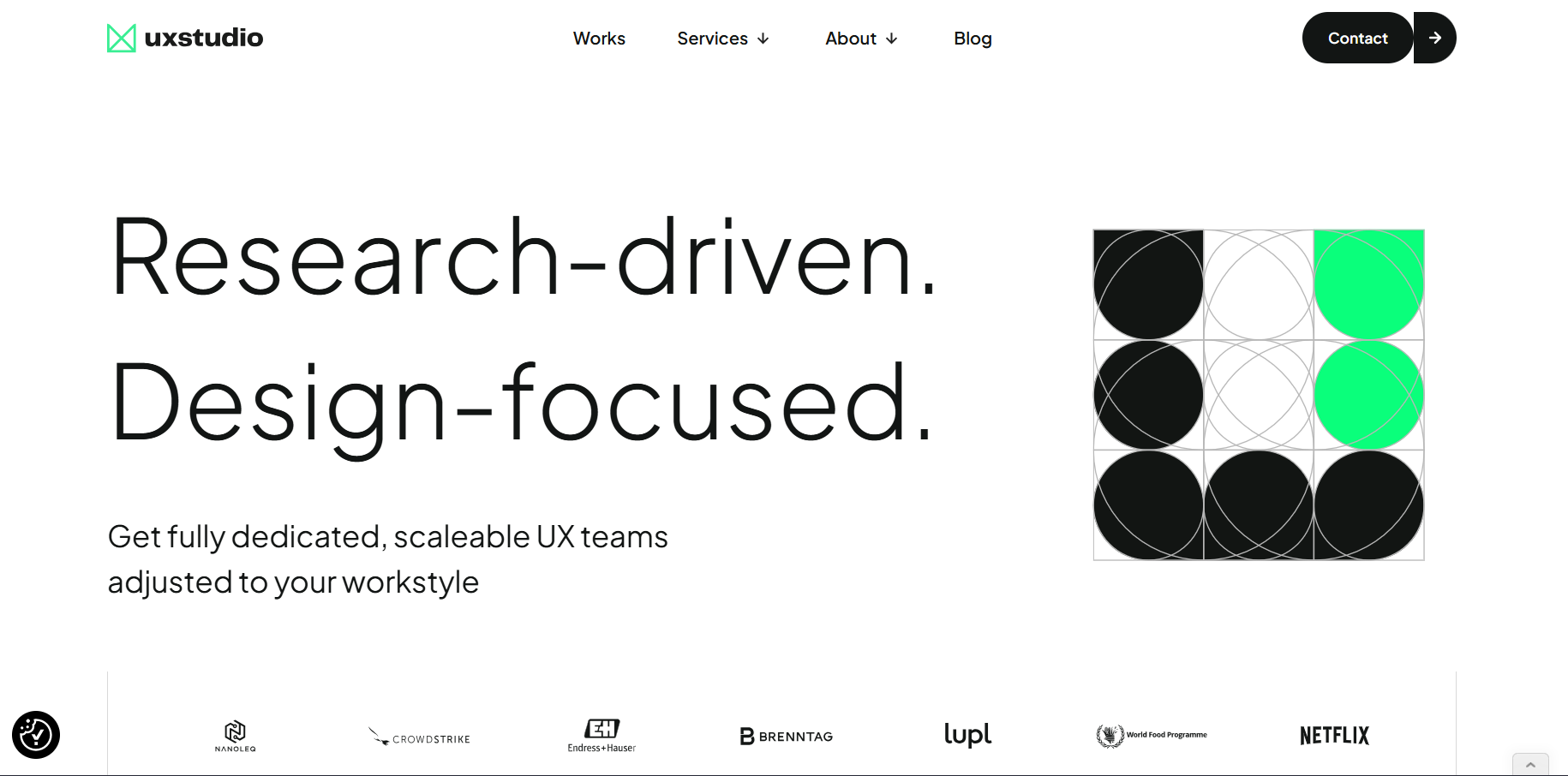 UX studio is a research-driven, design-focused UX/UI design studio with dedicated researchers