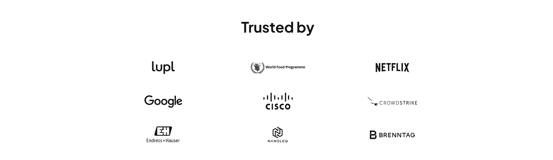 UX studio clients including Google, Endress+Hauser, and Brenntag