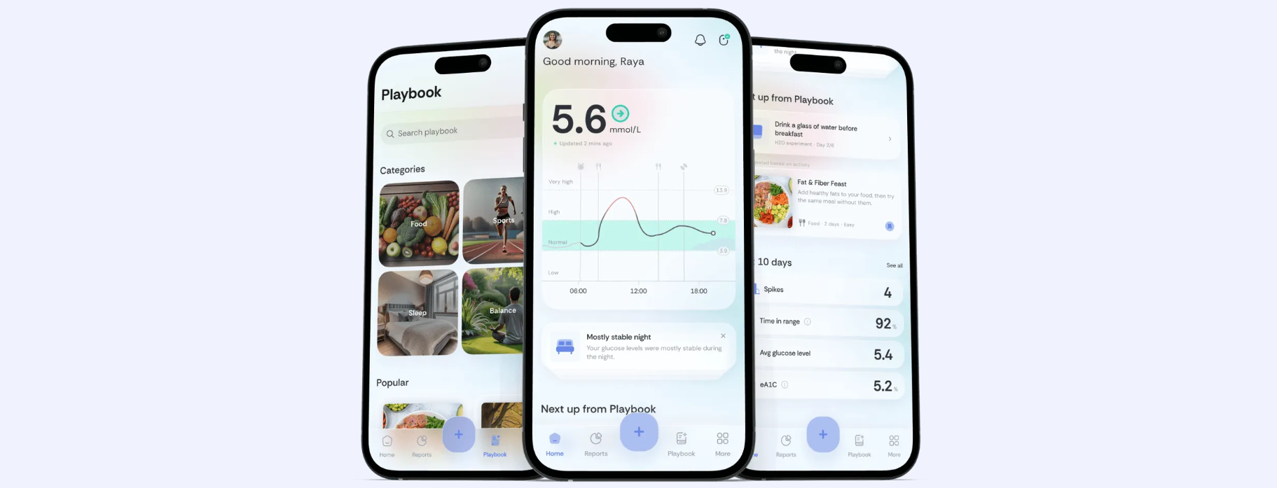 Glide is showing trends and predictions based on user-logged eating habits, sleep and activity
