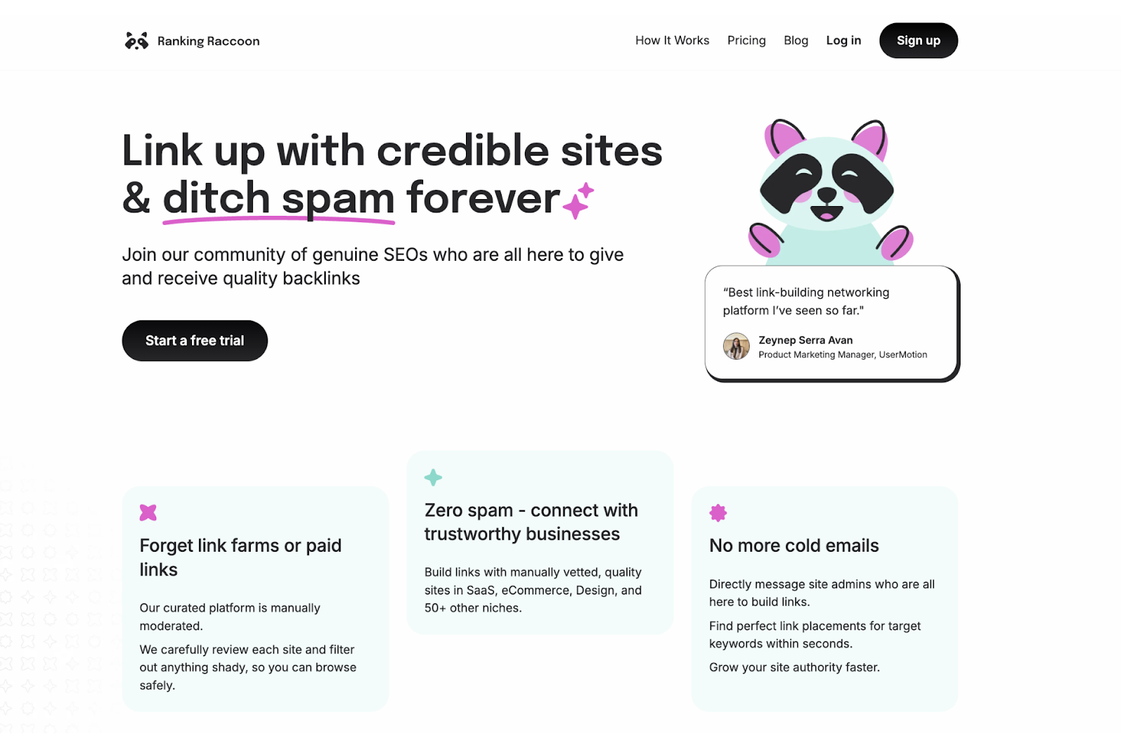 Meet Ranking Raccoon: where all the link-building magic happens.