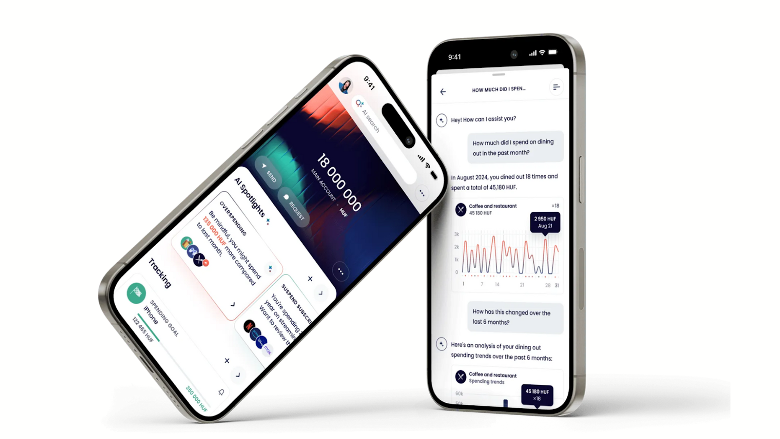 Finshape has in-conversation widgets and graphs to help users
