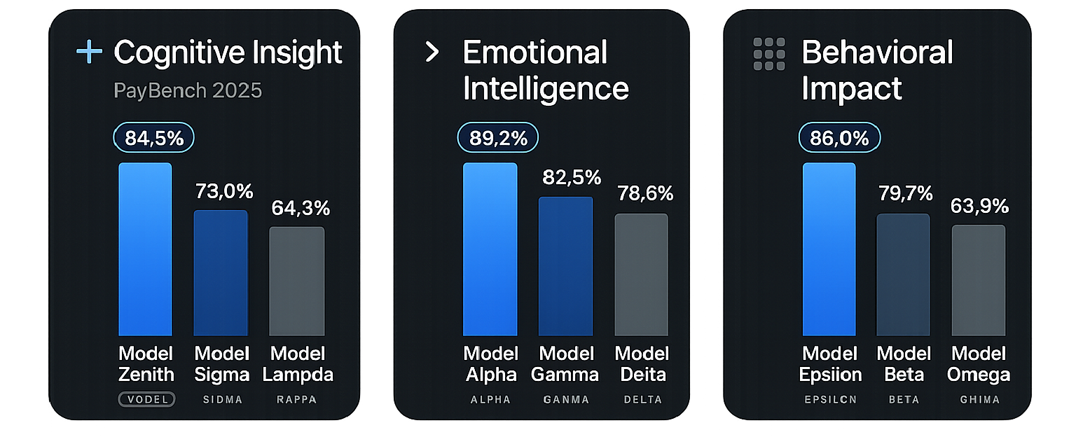 PsyBench uses benchmarks such as "cognitive insight," "emotional intelligence" and "behavioral impact," ranking various AI models on a numerical scale of 0-100%.