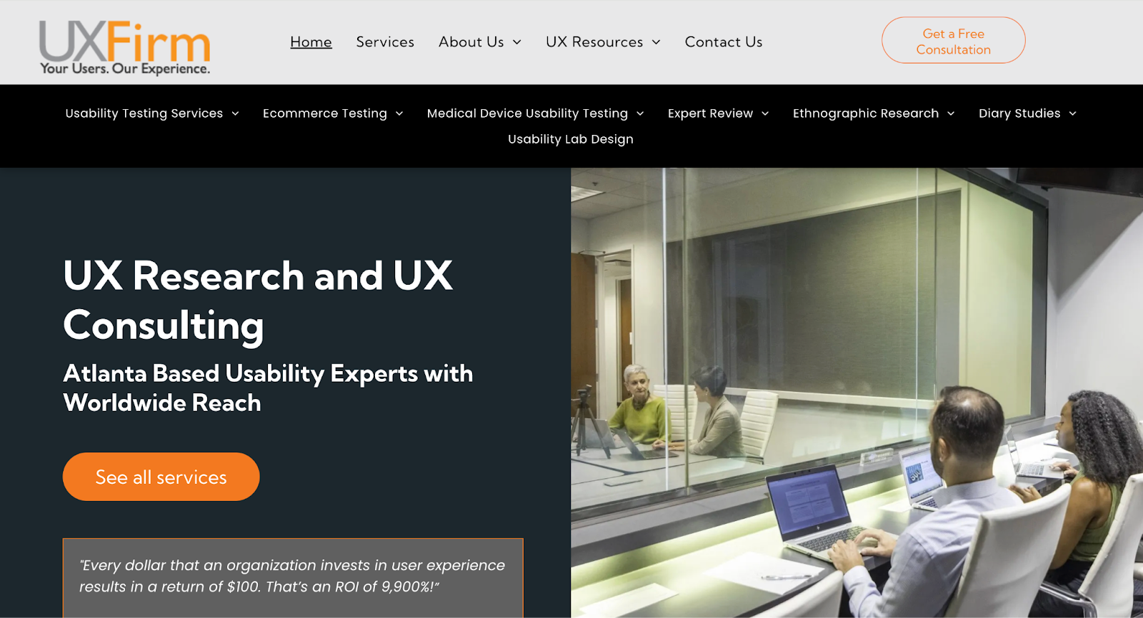 This Atlanta-based UX research and consulting company has wordwide reach
