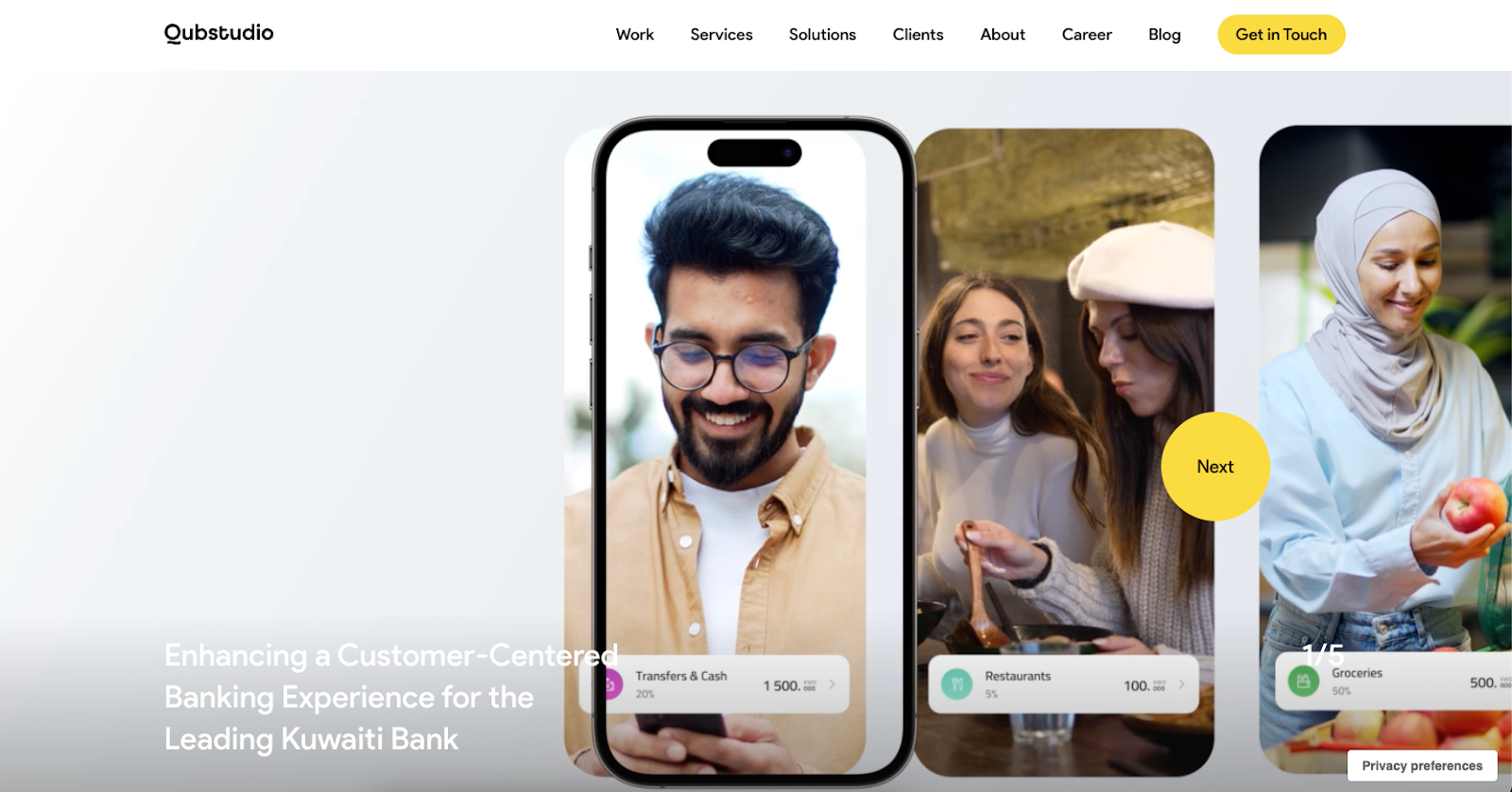 Qubstudio is a strategic design partner for companies such as a Kuwait-based neobank