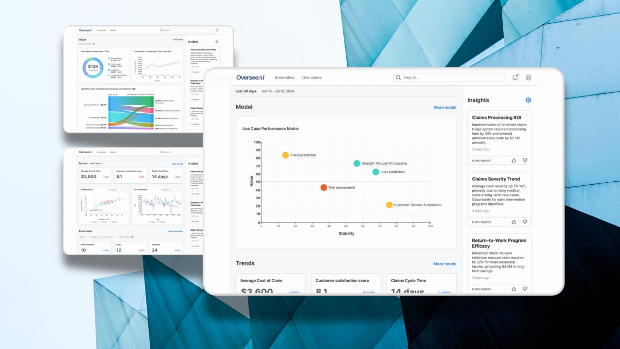 Fintech dashboards designed by UX studio for an insurance platform