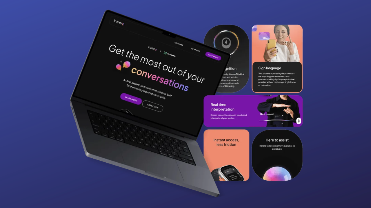 An AI powered communication sidekick built for the hearing impaired community by UX studio