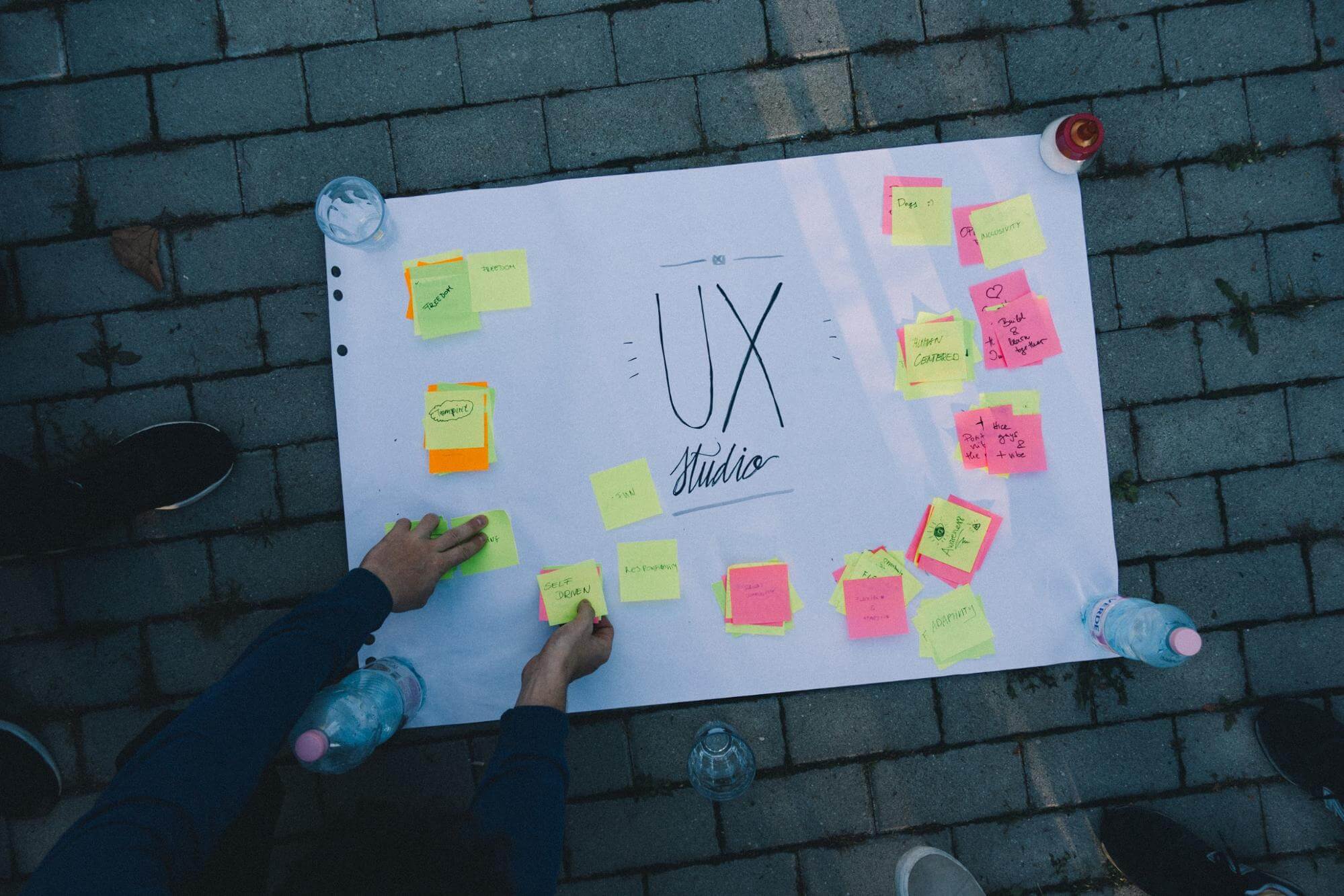 Using sticky notes to make decisions that affect UX studio as a whole