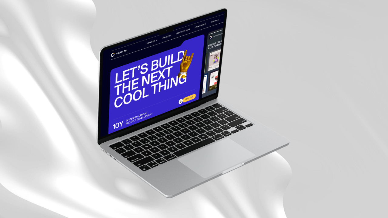 Halolab's playful website says "let's build the next cool thing"