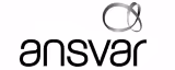 Black Ansvar logo with interlocking loop symbol and white background.